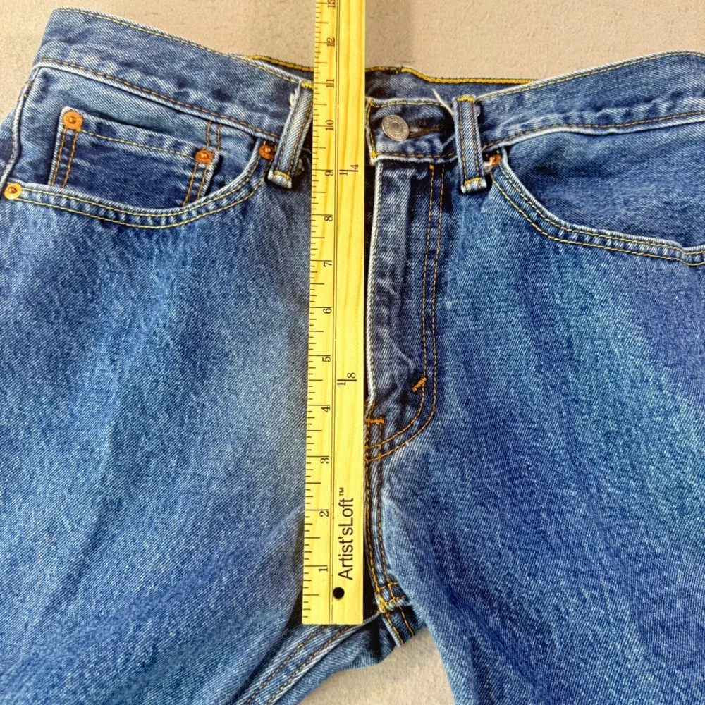 Levis 505 Regular Fit Straight Leg Jeans Mens 31x34 Blue Medium Wash Denim